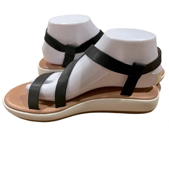 CORSO COMO Celano Ankle Wrap Open Toe Sandal In Black Leather Size 8 - Picture 8 of 11